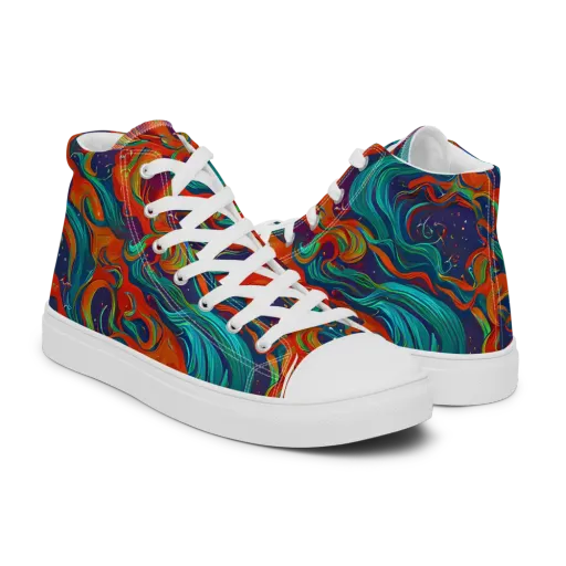 Aurora Furnace on a Men's High Top Canvas Shoes