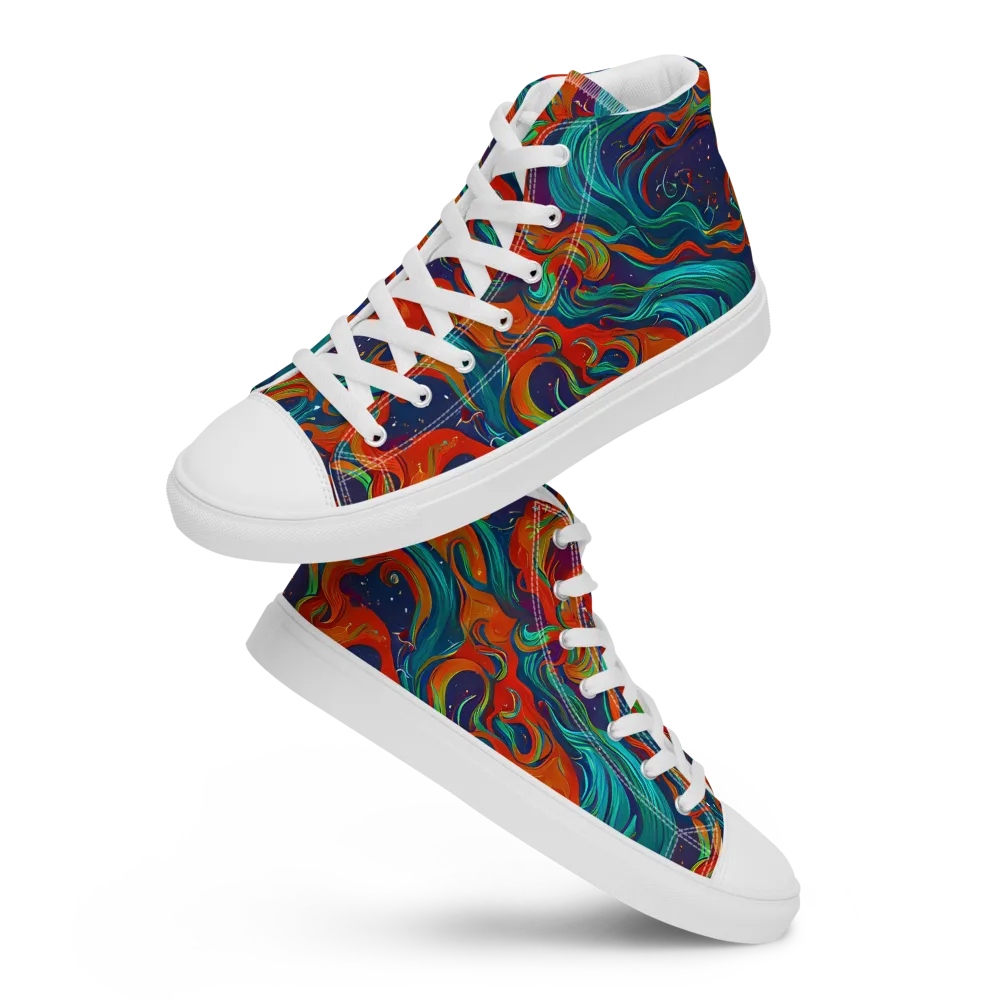 Aurora Furnace on Men's High Top Canvas Shoes — Front