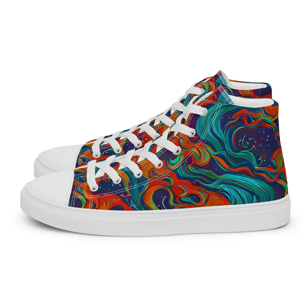 Aurora Furnace on Women's High Top Canvas Shoes — Left