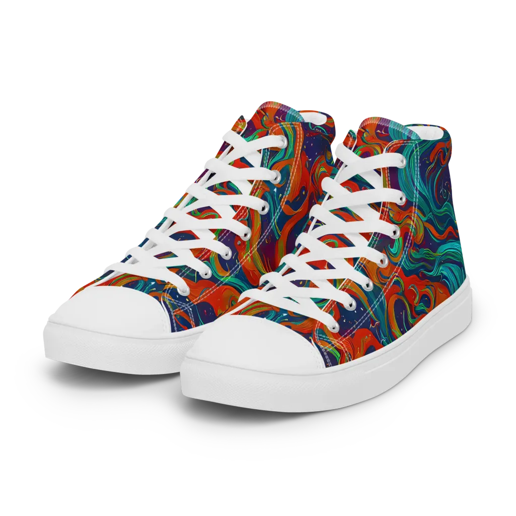 Aurora Furnace on Women's High Top Canvas Shoes — Left Front