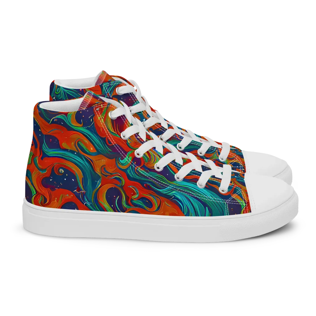 Aurora Furnace on Women's High Top Canvas Shoes — Right