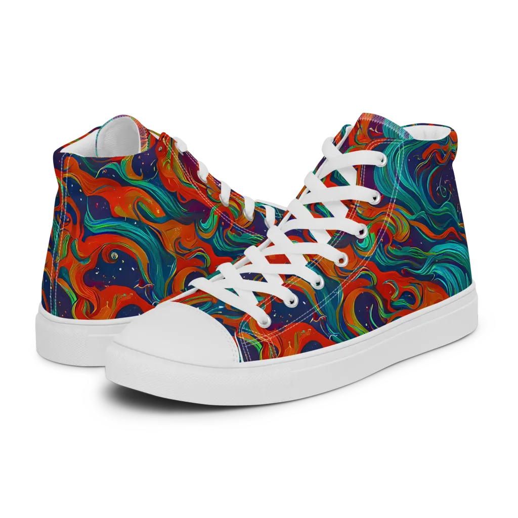 Aurora Furnace on Women's High Top Canvas Shoes — Left