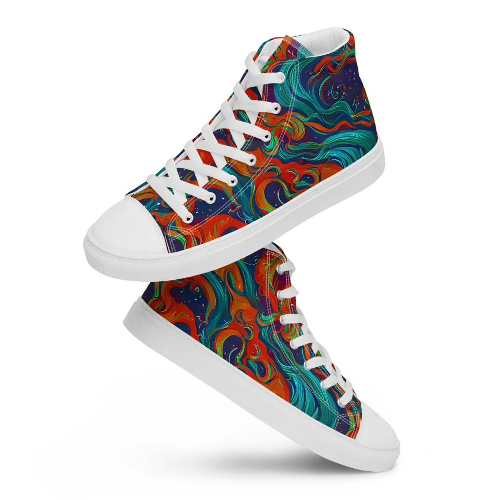 Aurora Furnace on Women's High Top Canvas Shoes — Front