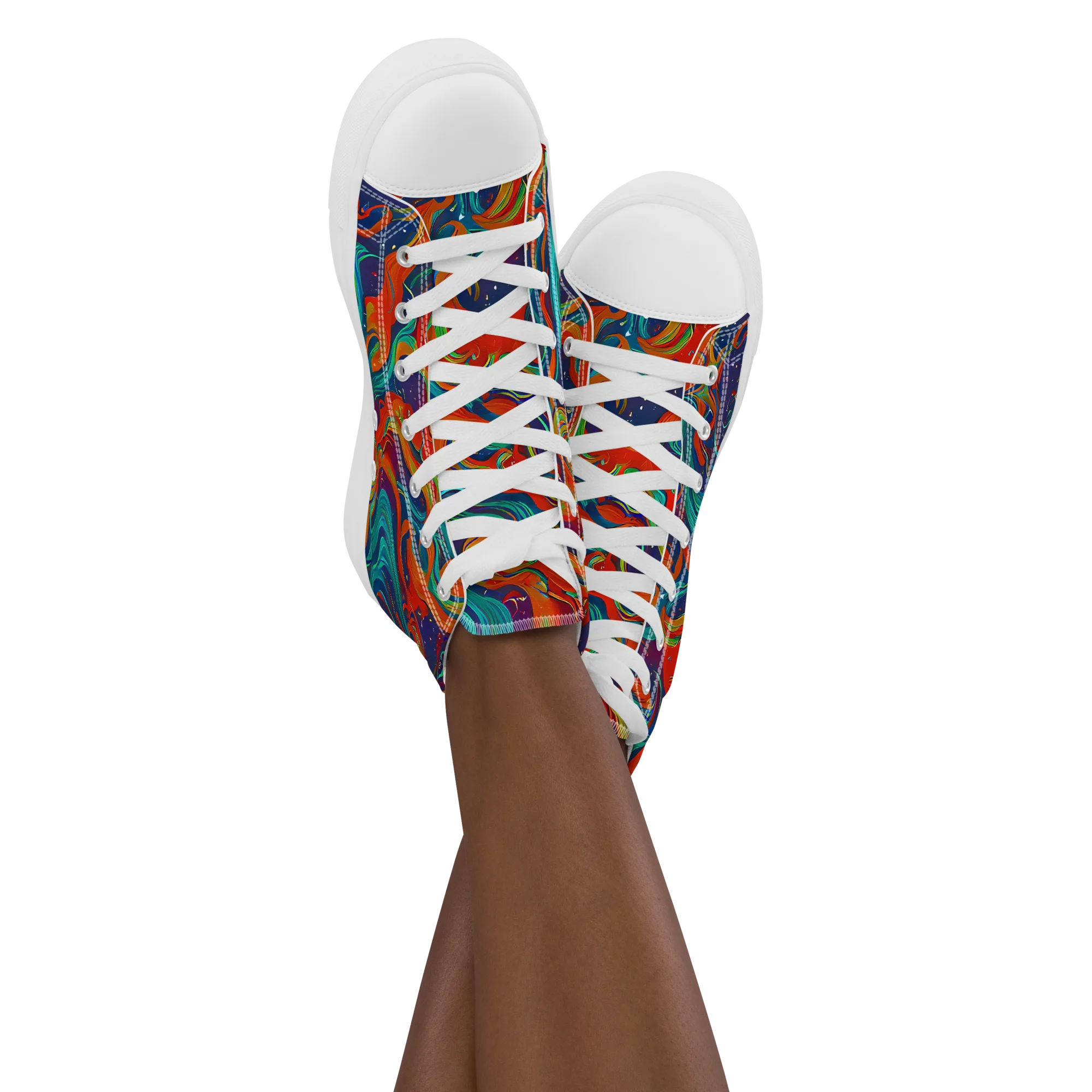 Aurora Furnace on Women's High Top Canvas Shoes — Front