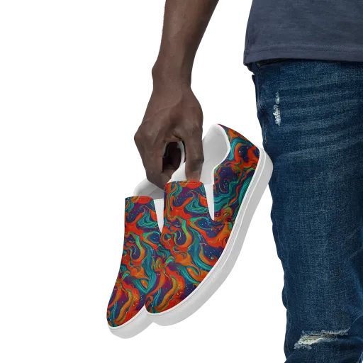 Aurora Furnace on a Men's Slip-On Canvas Shoes