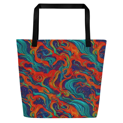 Aurora Furnace on a Large Tote Bag W/ Pocket