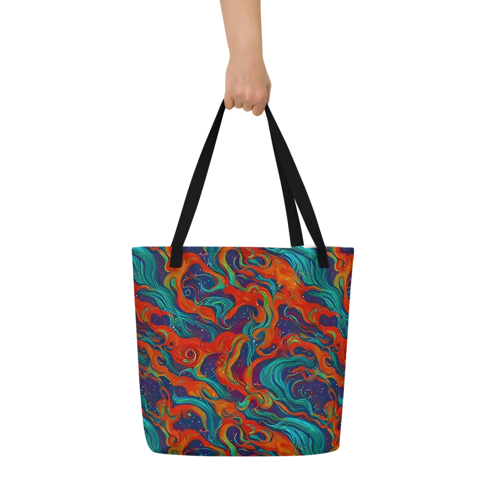 Aurora Furnace on Large Tote Bag W/ Pocket — Front