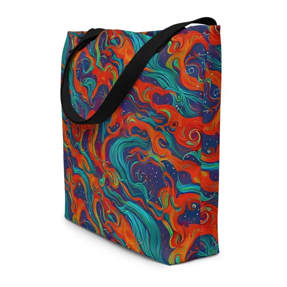 Aurora Furnace on Large Tote Bag W/ Pocket — Front