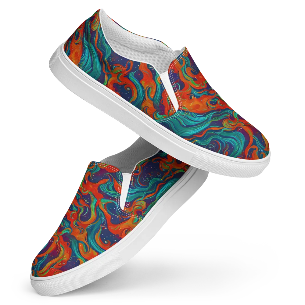 Aurora Furnace on Women's Slip-On Canvas Shoes — Front