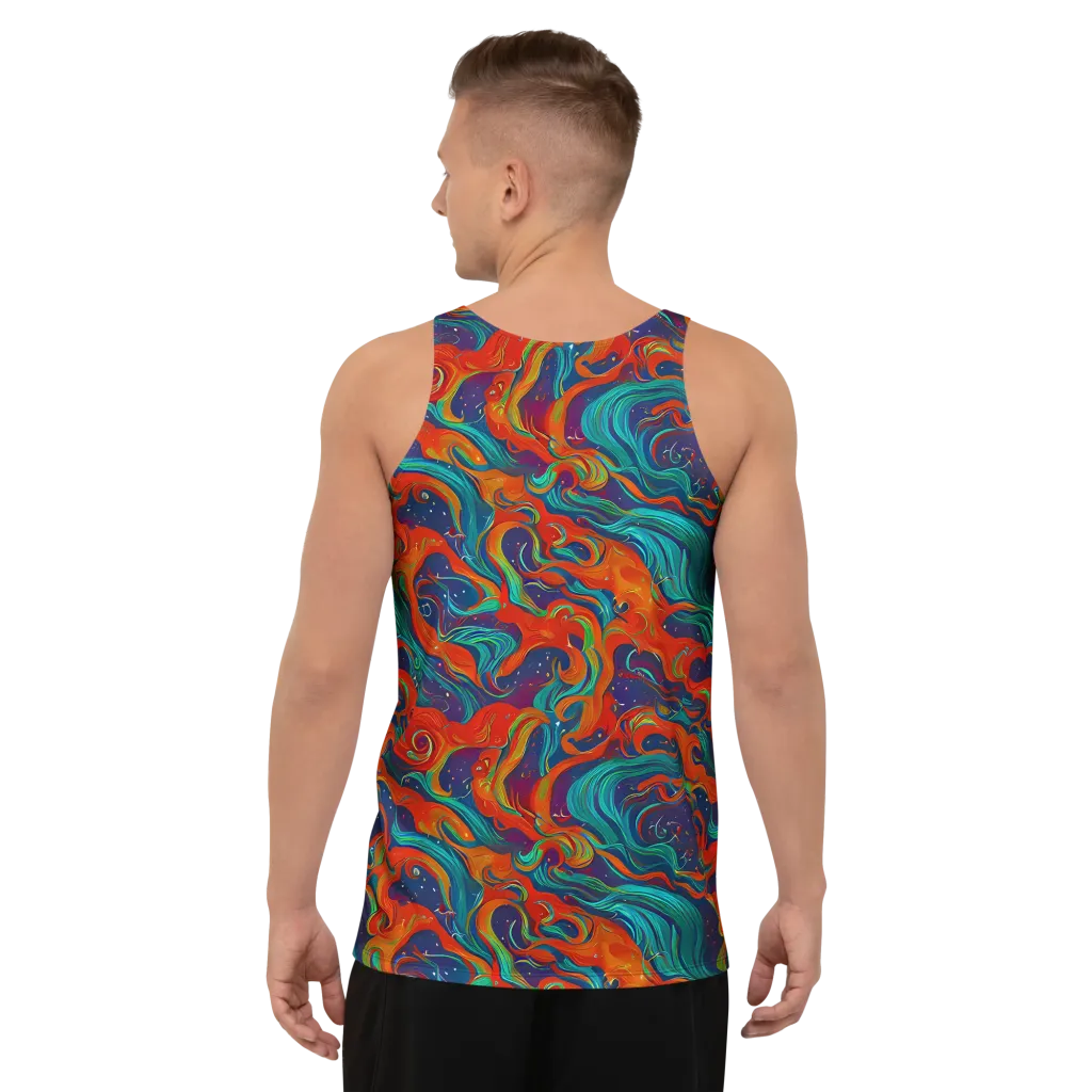 Aurora Furnace on Men's Tank Top — Back