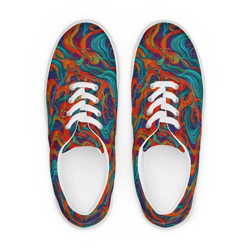 Aurora Furnace on Men's Lace-Up Canvas Shoes — Front