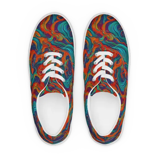 Aurora Furnace on a Men's Lace-Up Canvas Shoes