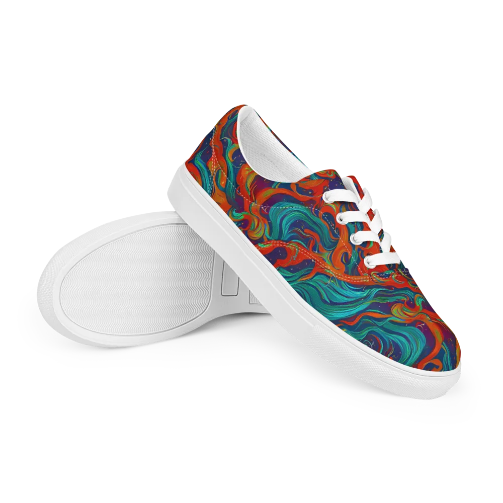 Aurora Furnace on Men's Lace-Up Canvas Shoes — Right Front