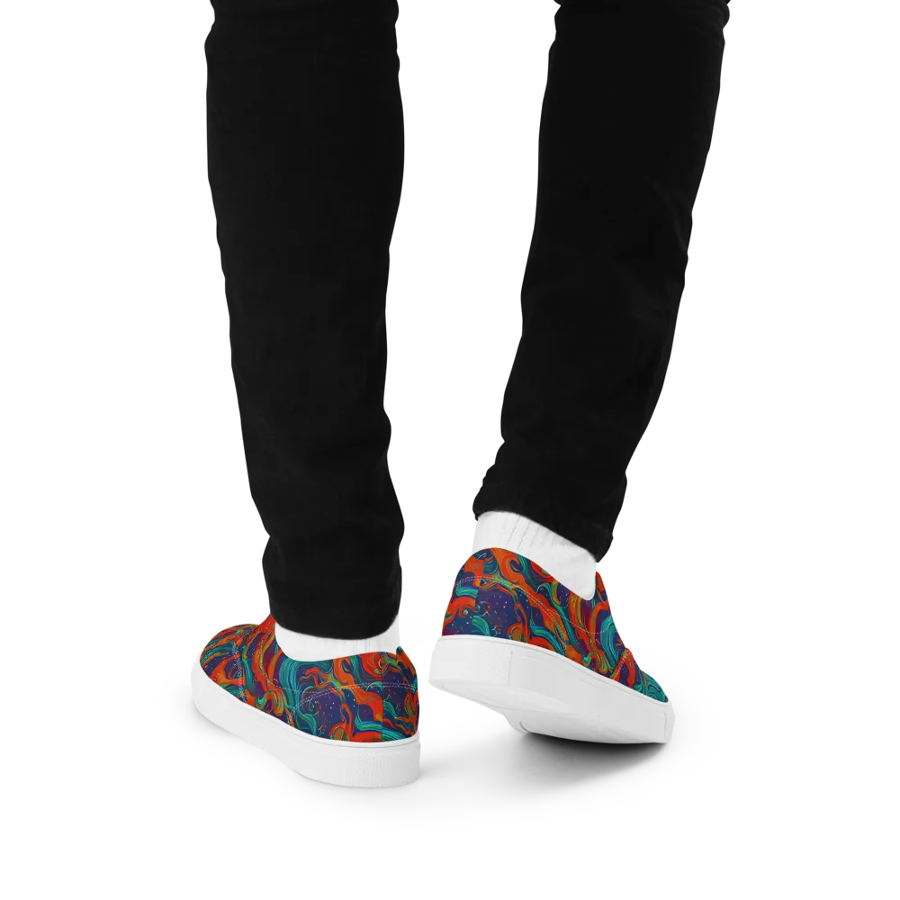 Aurora Furnace on Men's Lace-Up Canvas Shoes — Back