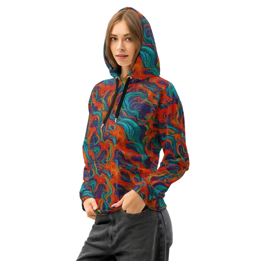 Aurora Furnace on a Cotton Hoodie