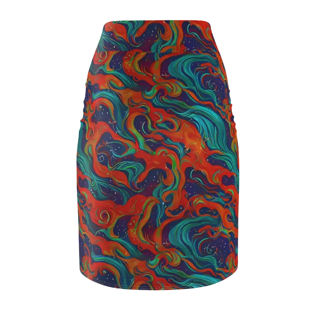 Aurora Furnace on Pencil Skirt — Back