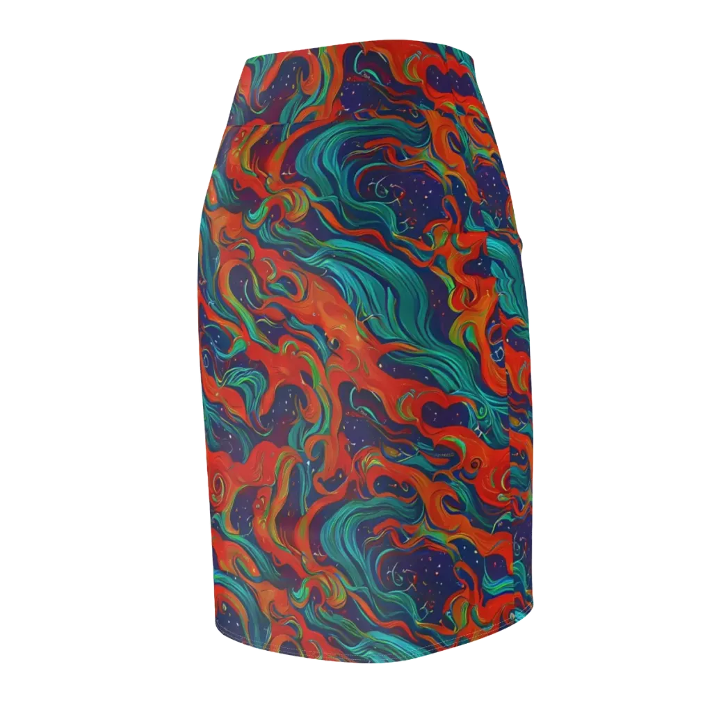 Aurora Furnace on Pencil Skirt — Back Side