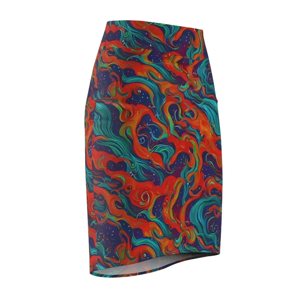Aurora Furnace on Pencil Skirt — Front Side