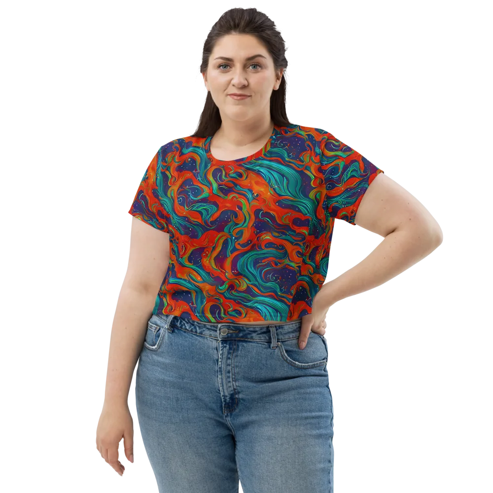 Aurora Furnace on Crop Tee — Front