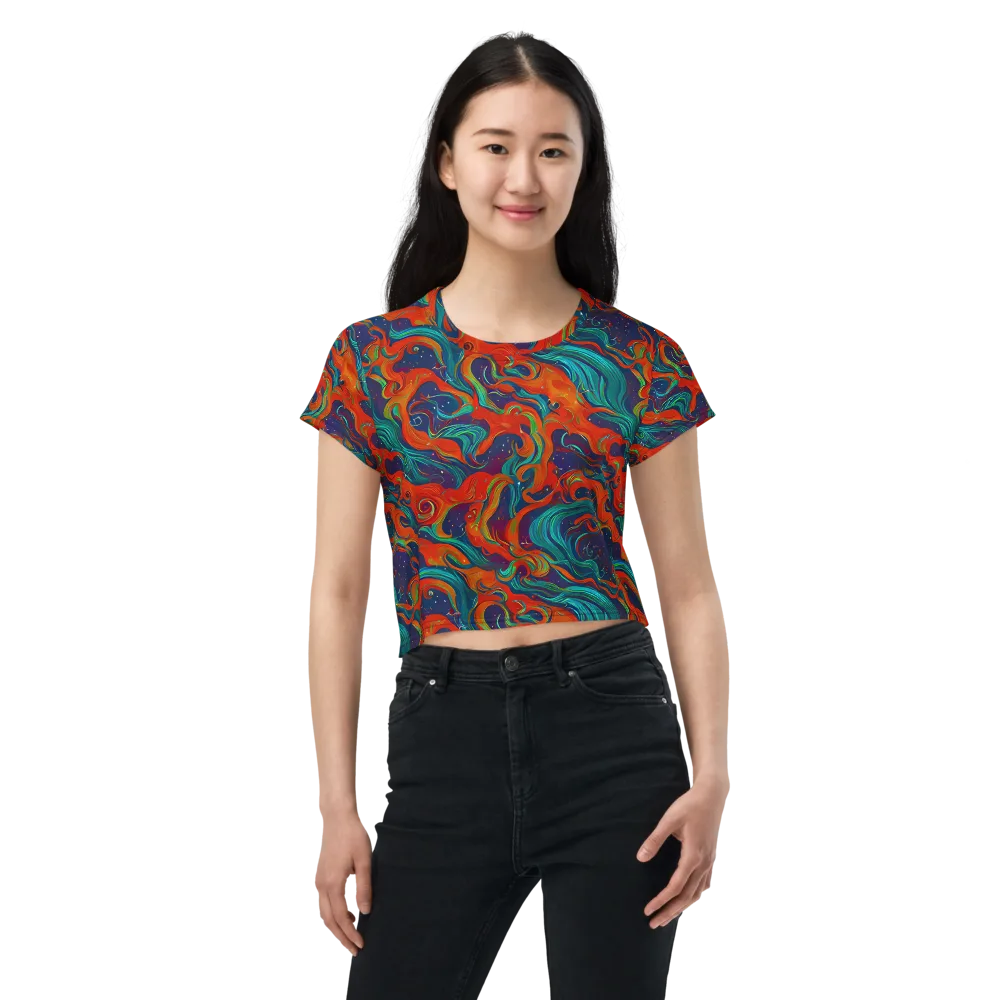 Aurora Furnace on Crop Tee — Front