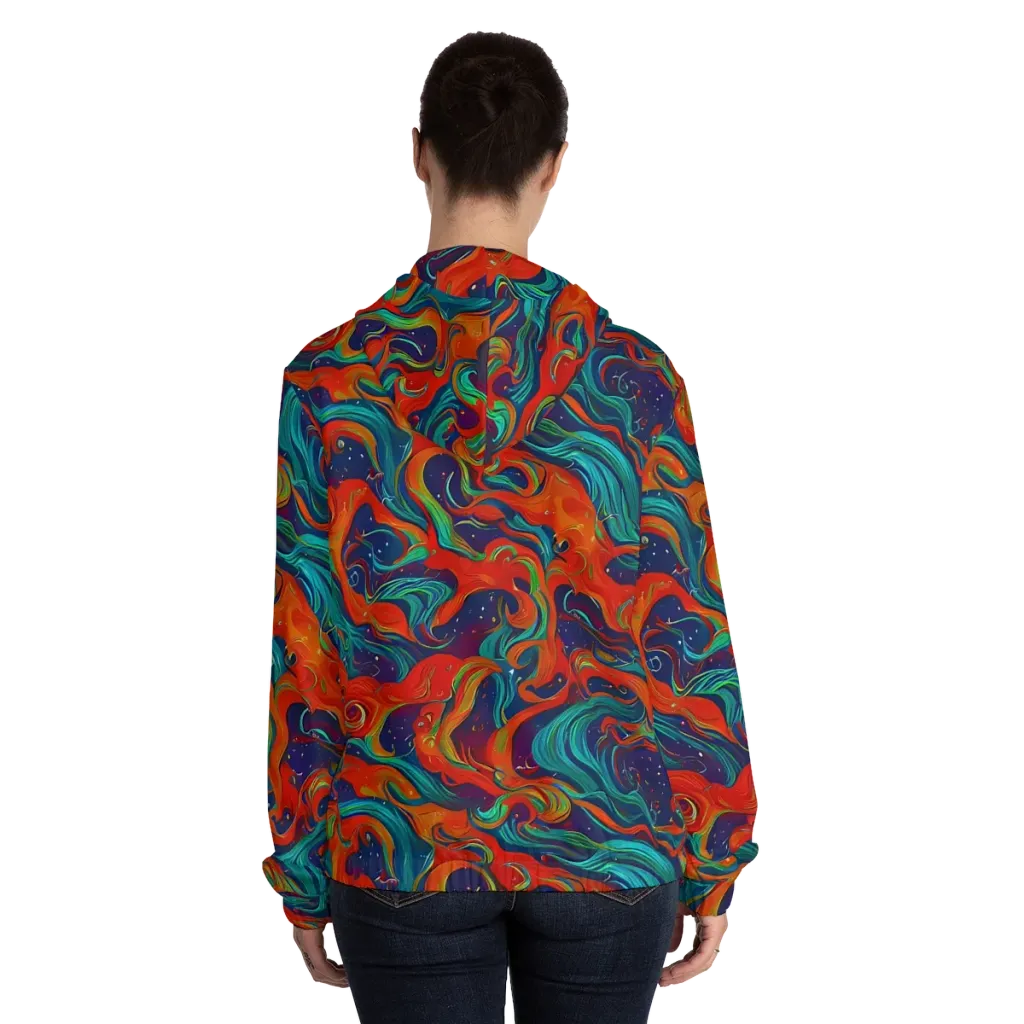 Aurora Furnace on Women's Full-Zip Hoodie — Back On Person