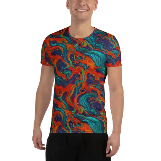 Aurora Furnace on a Men's Athletic T-Shirt