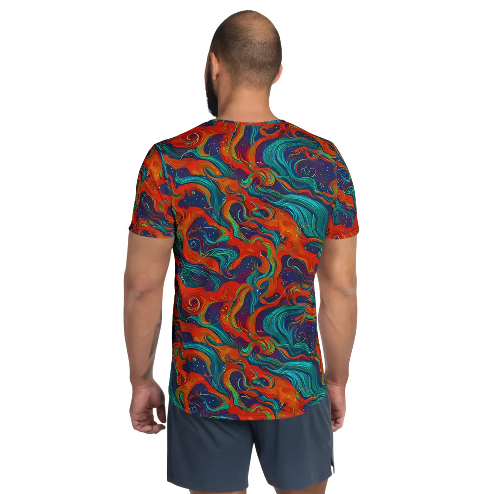 Aurora Furnace on Men's Athletic T-Shirt — Back