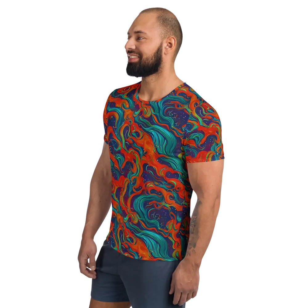Aurora Furnace on Men's Athletic T-Shirt — Left