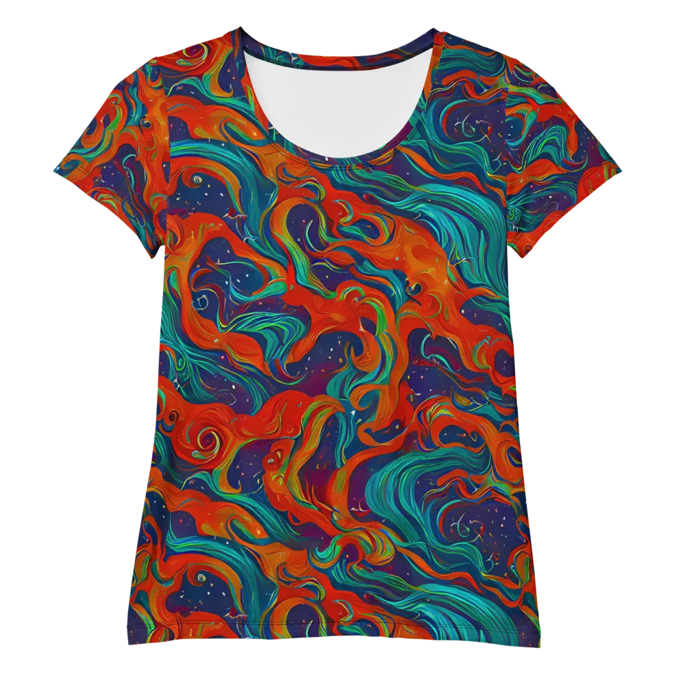 Aurora Furnace on Women's Athletic T-Shirt — Front