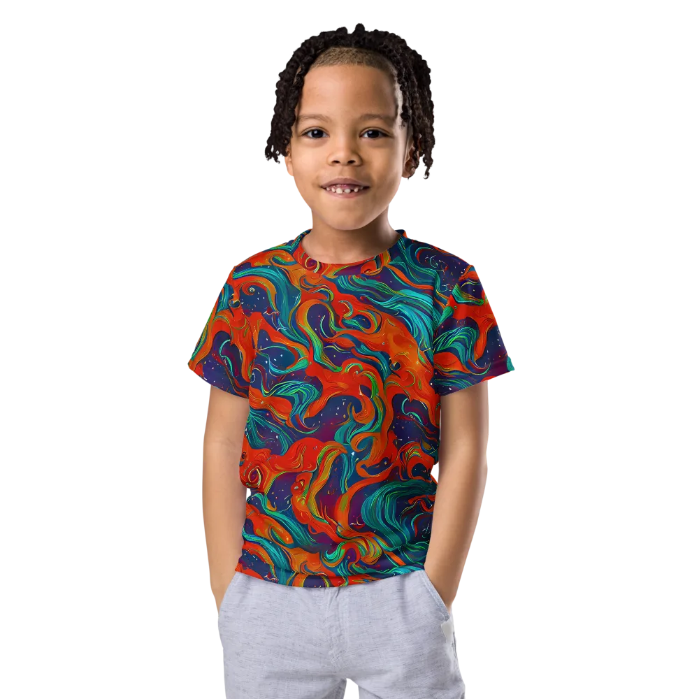 Aurora Furnace on Kids Crew Neck T-Shirt — Front