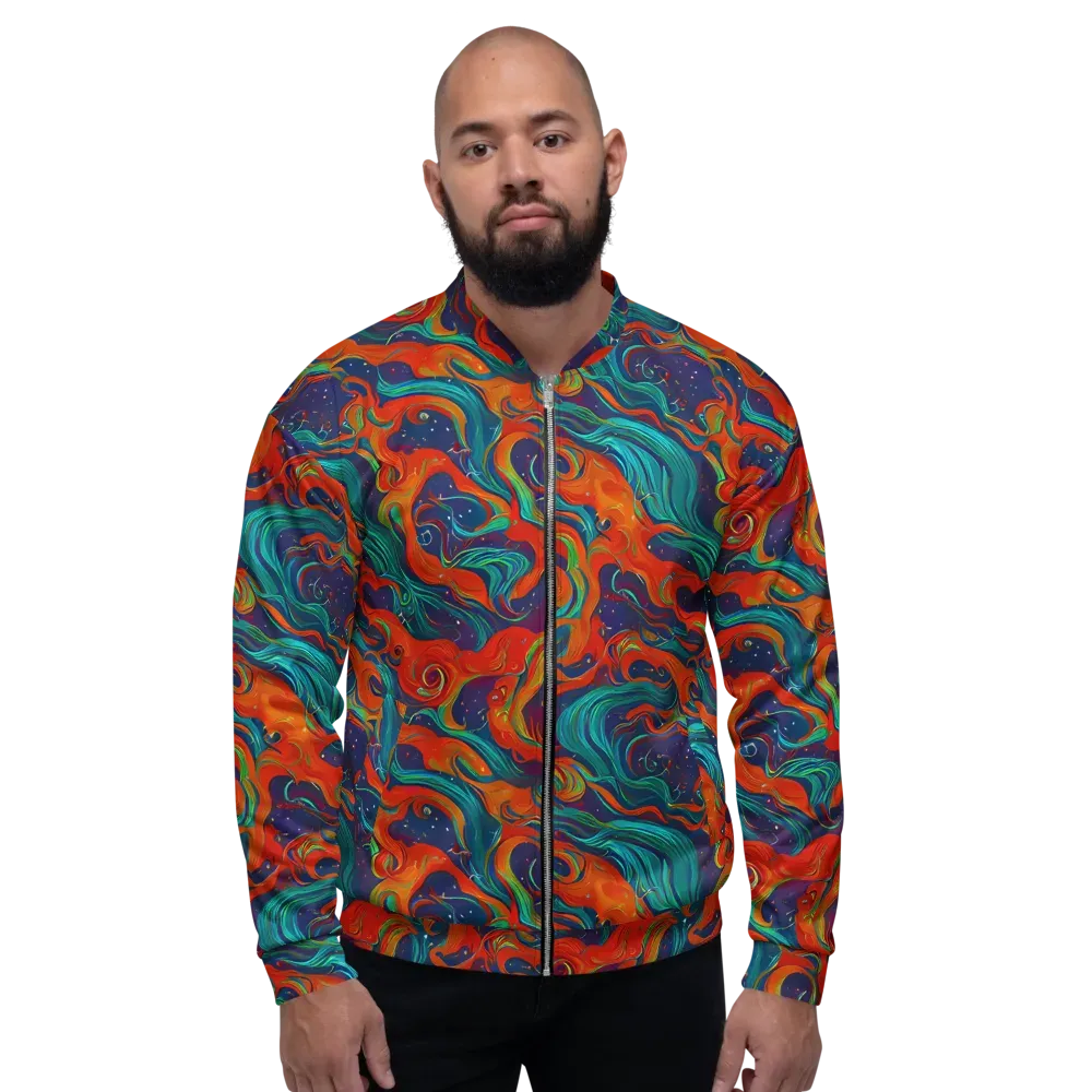 Aurora Furnace on Bomber Jacket — Front
