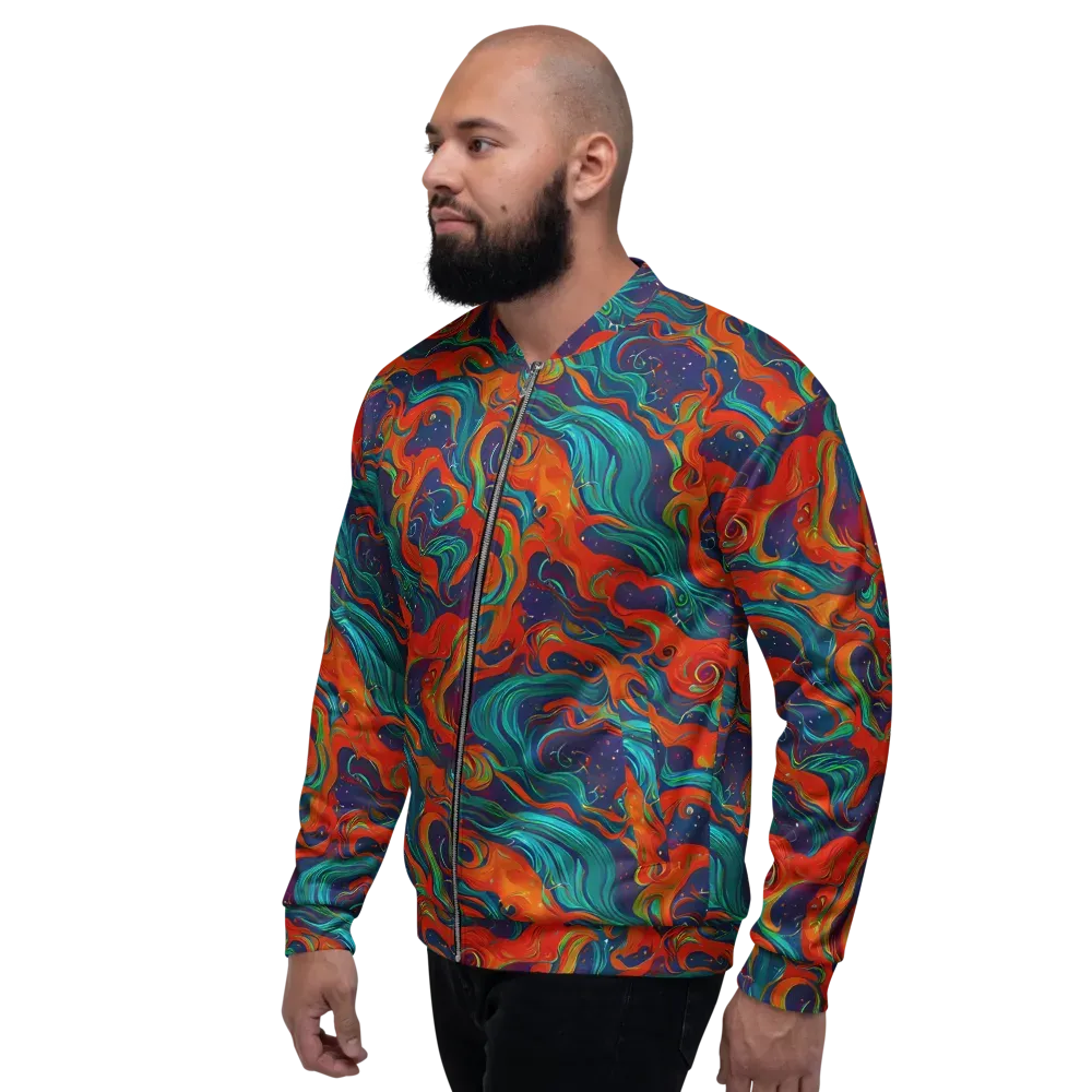 Aurora Furnace on Bomber Jacket — Left