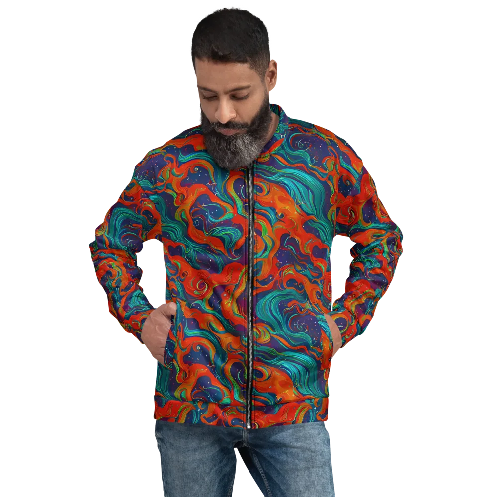 Aurora Furnace on Bomber Jacket — Front