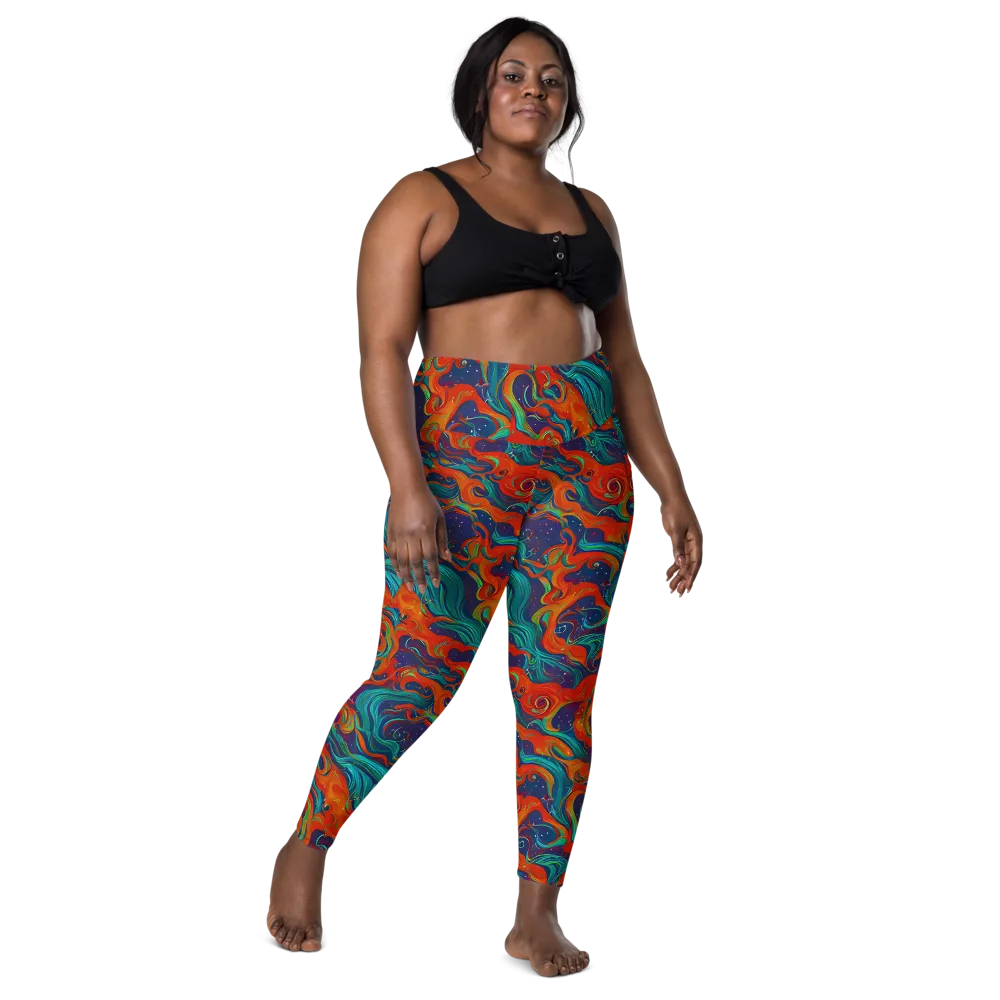 Aurora Furnace on Leggings with Pockets — Front