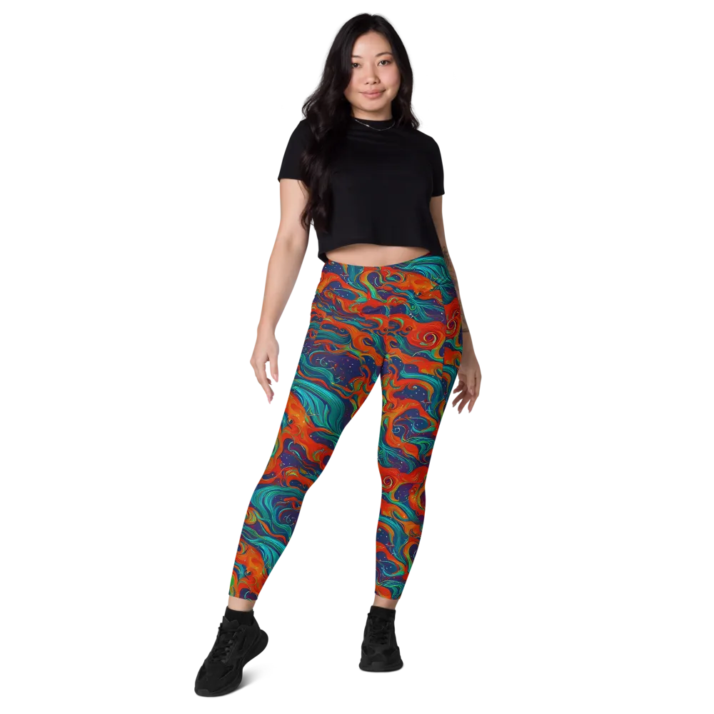 Aurora Furnace on Leggings with Pockets — Front
