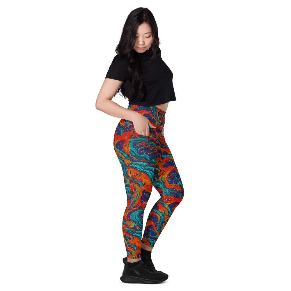 Aurora Furnace on Leggings with Pockets — Right