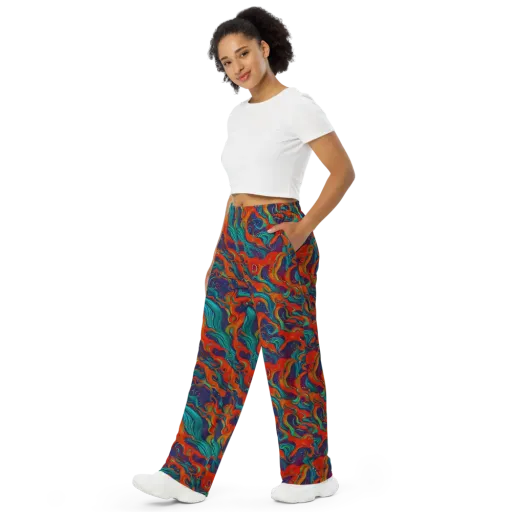 Aurora Furnace on a Wide-Leg Pants