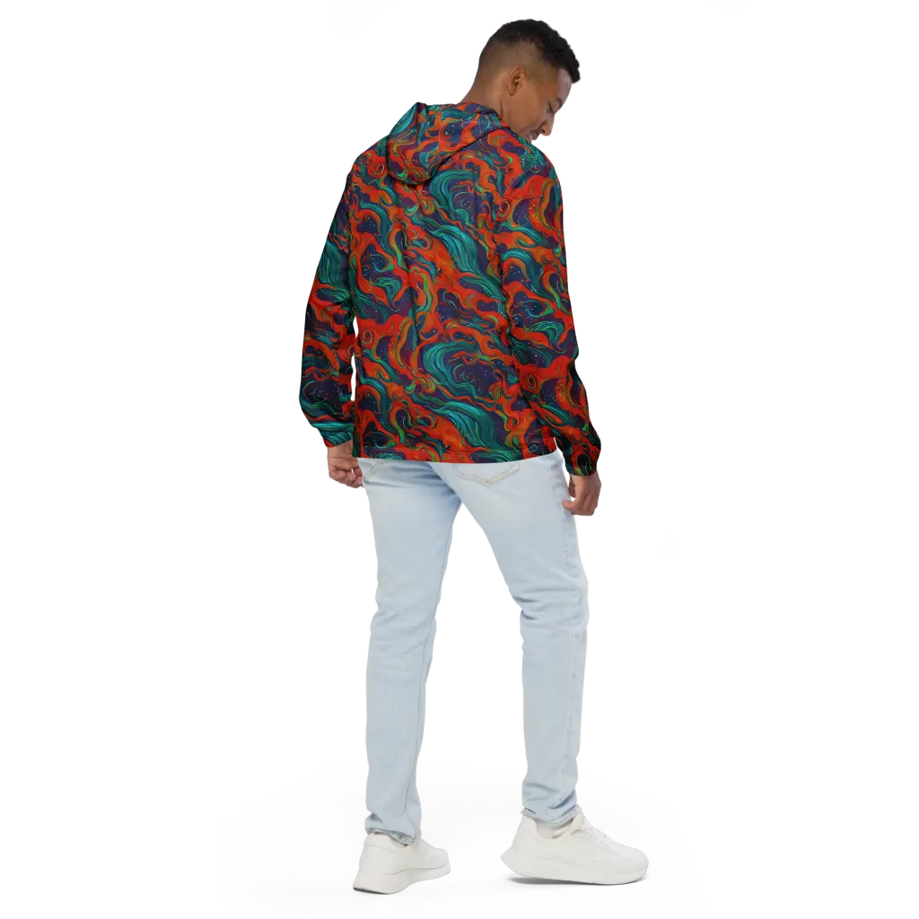 Aurora Furnace on Men's Windbreaker — Back