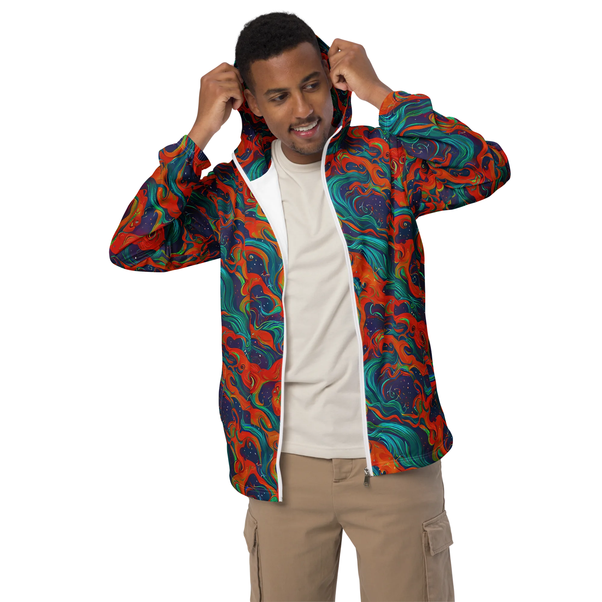 Aurora Furnace on Men's Windbreaker — Front