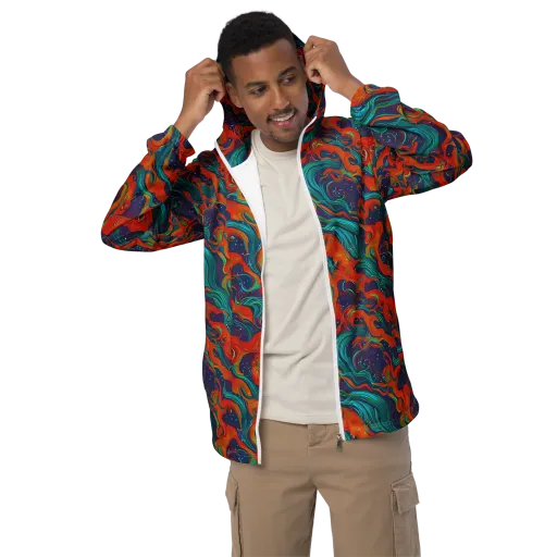 Aurora Furnace on a Men's Windbreaker