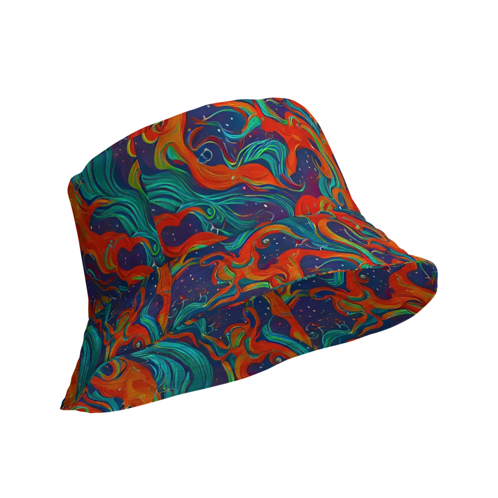 Aurora Furnace on Reversible Bucket Hat — Product details Outside