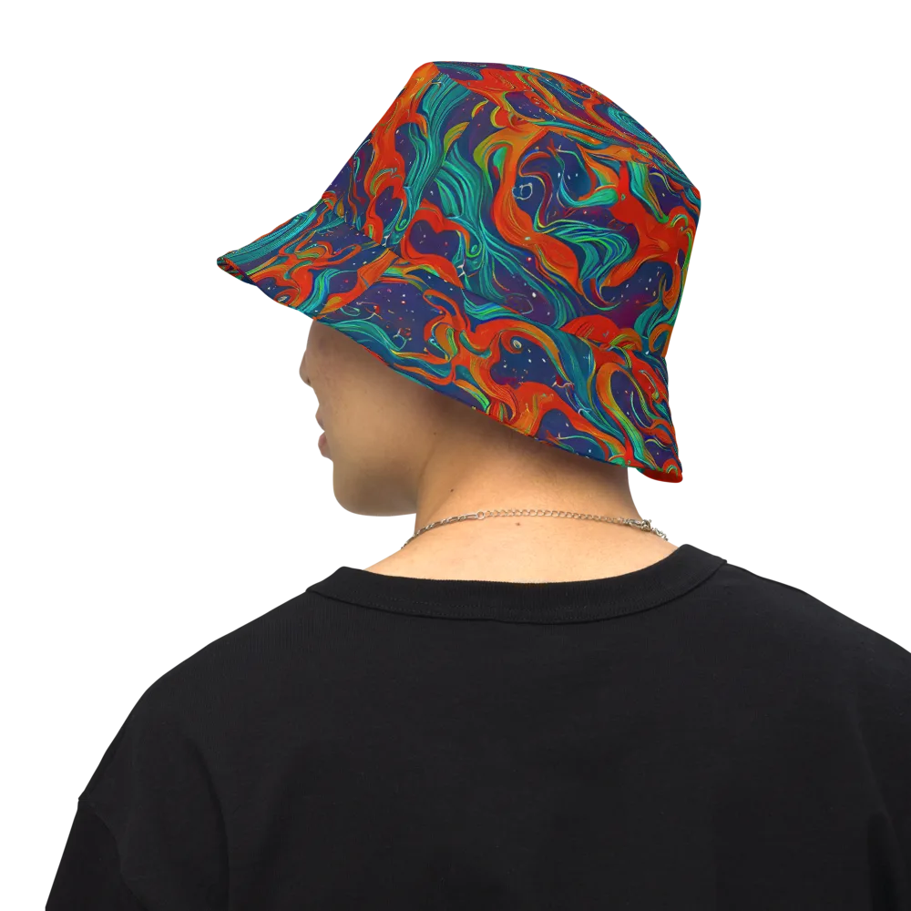 Aurora Furnace on Reversible Bucket Hat — Back Inside