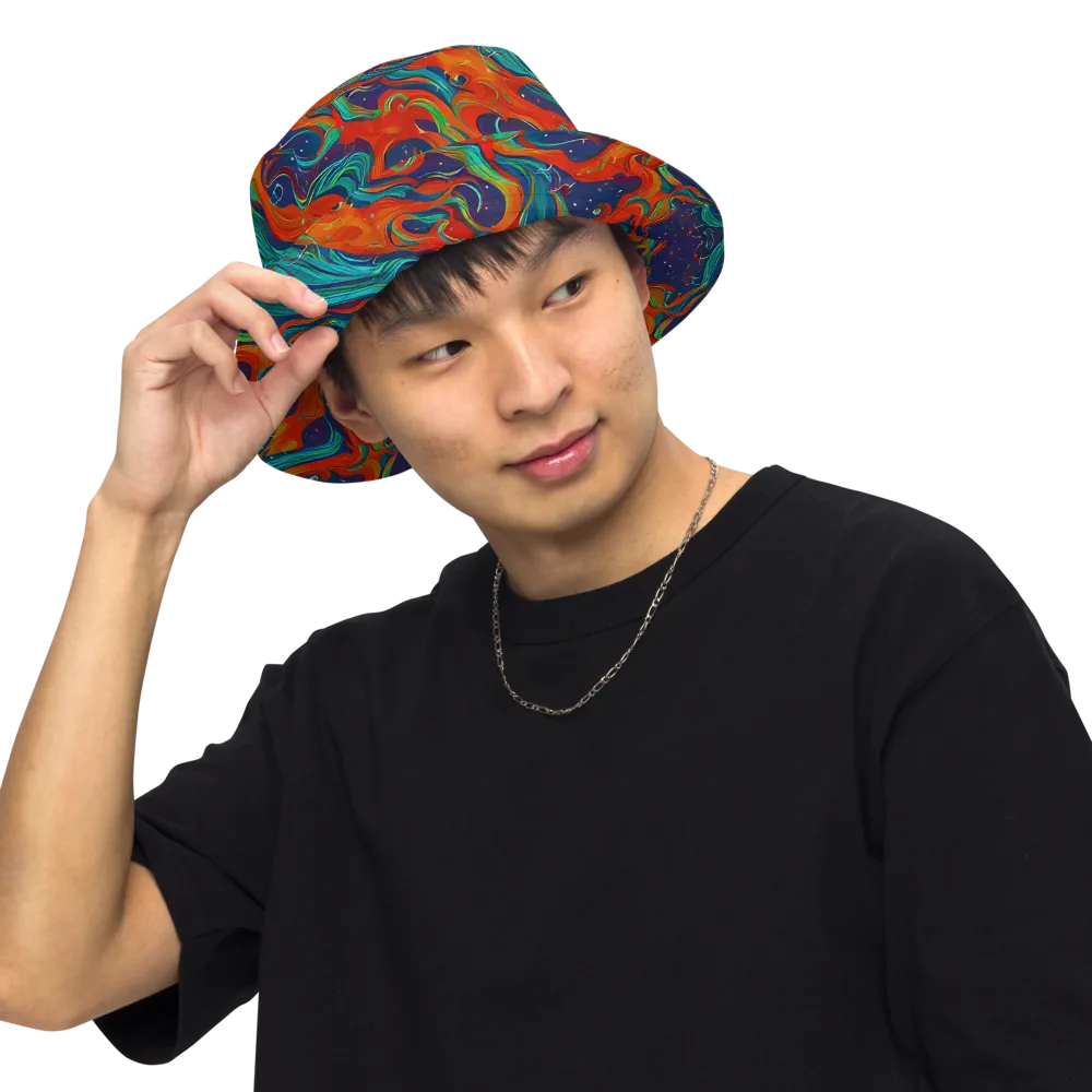 Aurora Furnace on Reversible Bucket Hat — Front Inside