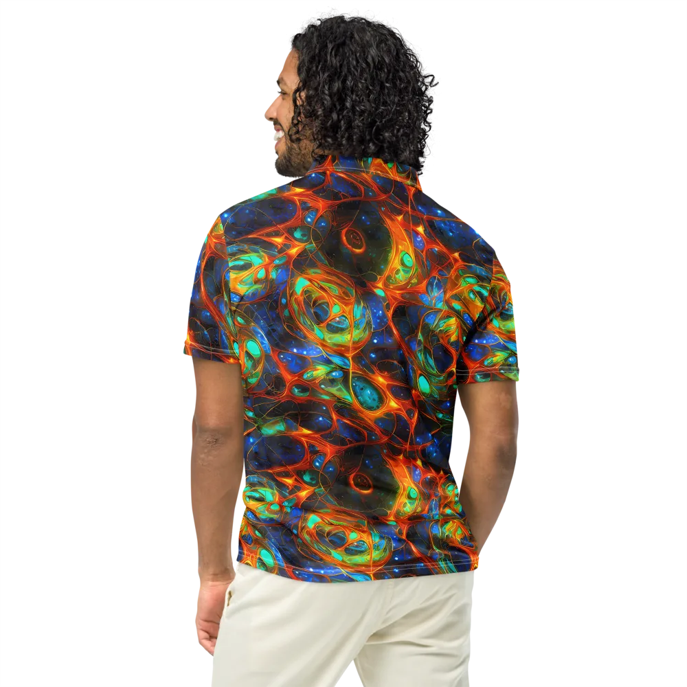 Cobalt Organics on Men's Slim Fit Polo Shirt — Back
