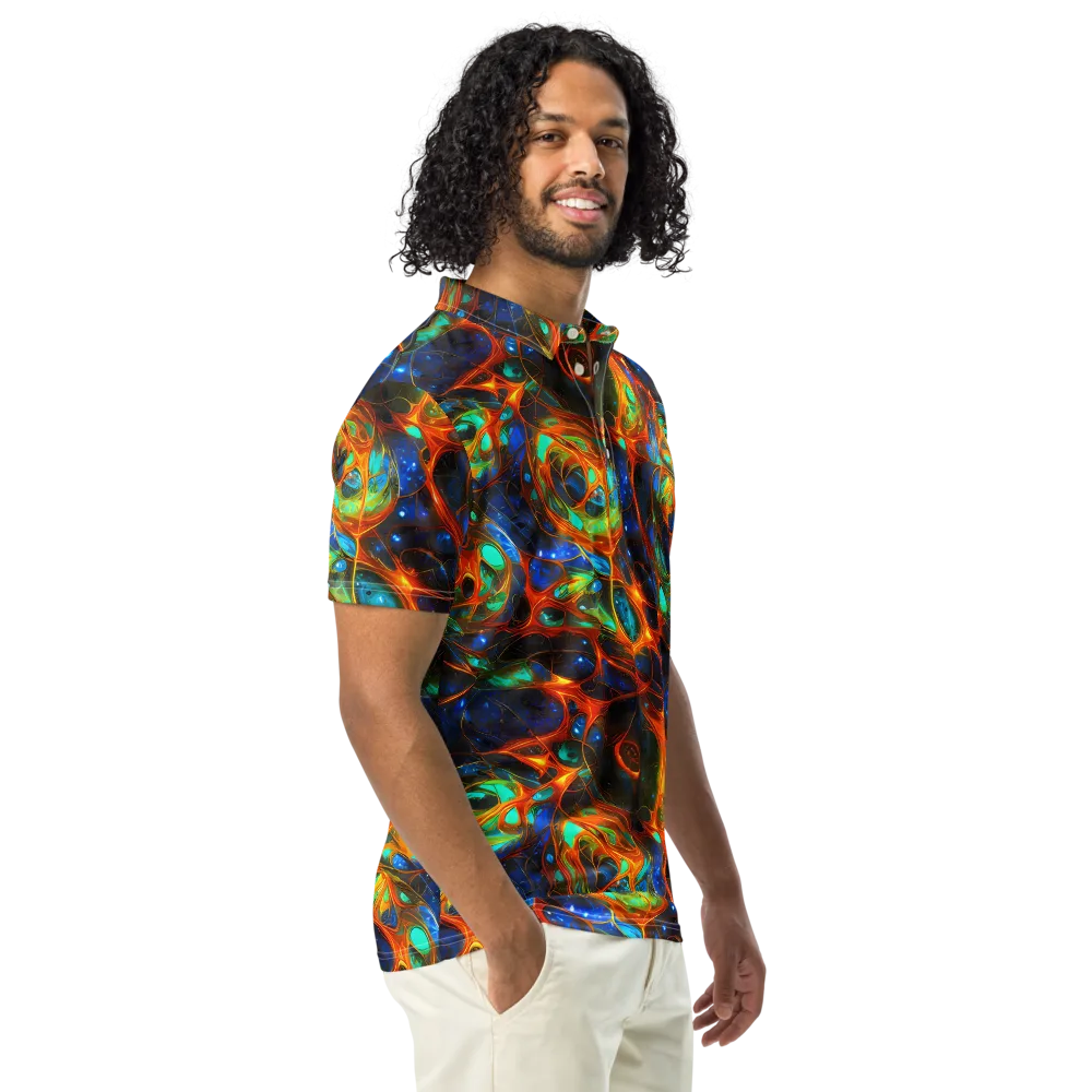 Cobalt Organics on Men's Slim Fit Polo Shirt — Right Front