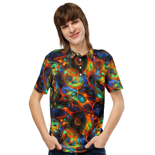 Cobalt Organics on a Men's Slim Fit Polo Shirt