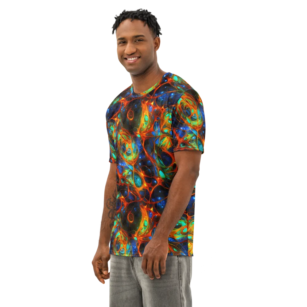 Cobalt Organics on Men's Cotton Crew Neck T-Shirt — Left Front