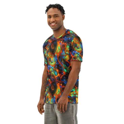 Cobalt Organics on a Men's Cotton Crew Neck T-Shirt