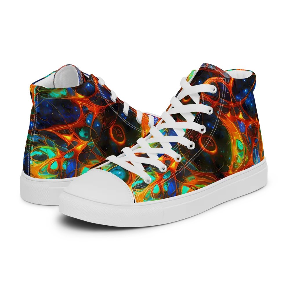 Cobalt Organics on Men's High Top Canvas Shoes — Left