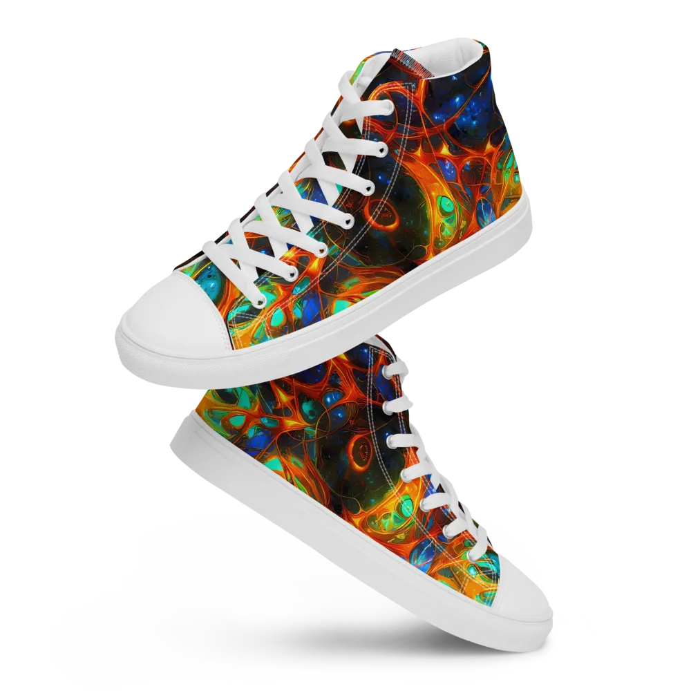 Cobalt Organics on Men's High Top Canvas Shoes — Front